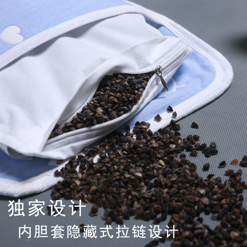 婴儿枕头套装米25x40儿童枕套A类纱布新生儿套装宝宝枕头荞麦