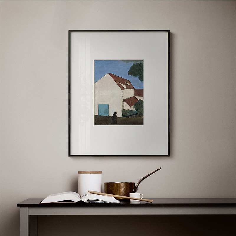 北欧黑白艺术抽象挂画玄关走廊过道壁画极简小众客厅样板间装饰画