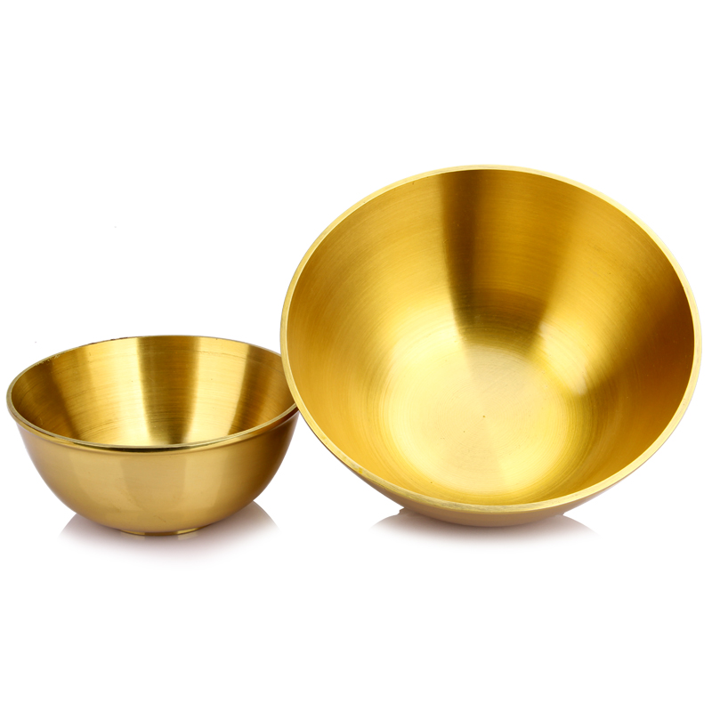 铜碗铜餐具摆件铜筷子铜勺子套装金饭碗家居家用碗摆件