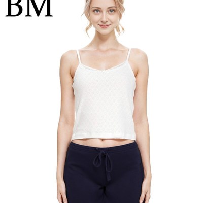 BM蕾丝叠穿爱心白色吊带女内搭甜欲风纯棉修身百搭绝美背心上衣夏