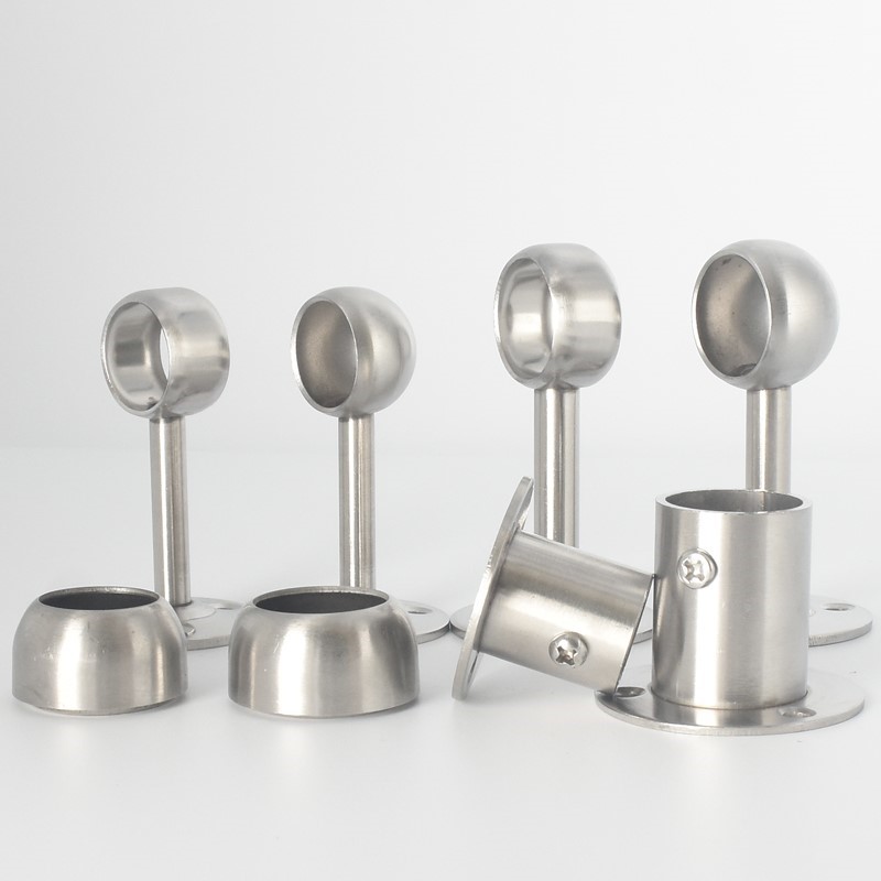 家用圆管大号撑杆配件托卡连接件支撑支架不锈钢管圆形衣杆固定托