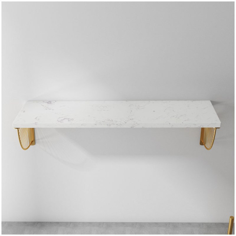 铁艺墙面层板壁挂架大理石浴室收纳架轻奢搁板置物架服装展示架