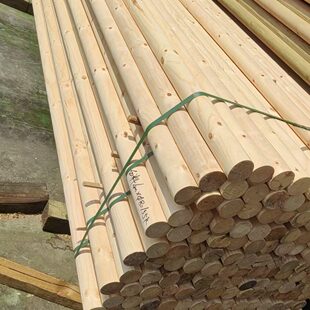 户外圆木柱子实木松木杉木圆木棒房梁木横梁圆木头大圆柱