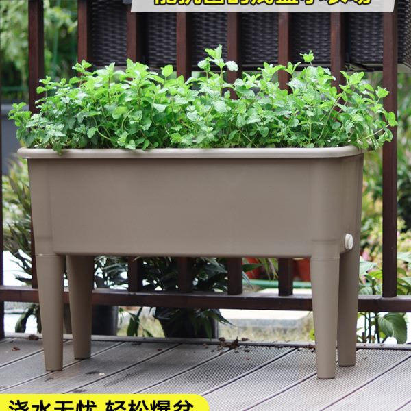 花箱盆花盆种菜神器2023楼顶高脚菜阳台新款蔬菜种植箱种植长方形
