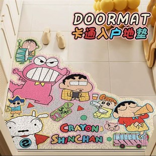卡通小新入户地垫PVC除尘门口脚垫子防滑可裁剪祛灰地毯耐磨耐脏