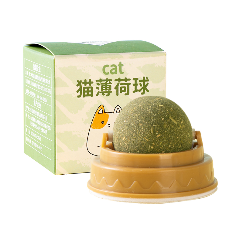 猫薄荷球猫玩具贴墙自嗨逗猫解闷磨牙饼干舔舔乐猫咪玩具用品大全