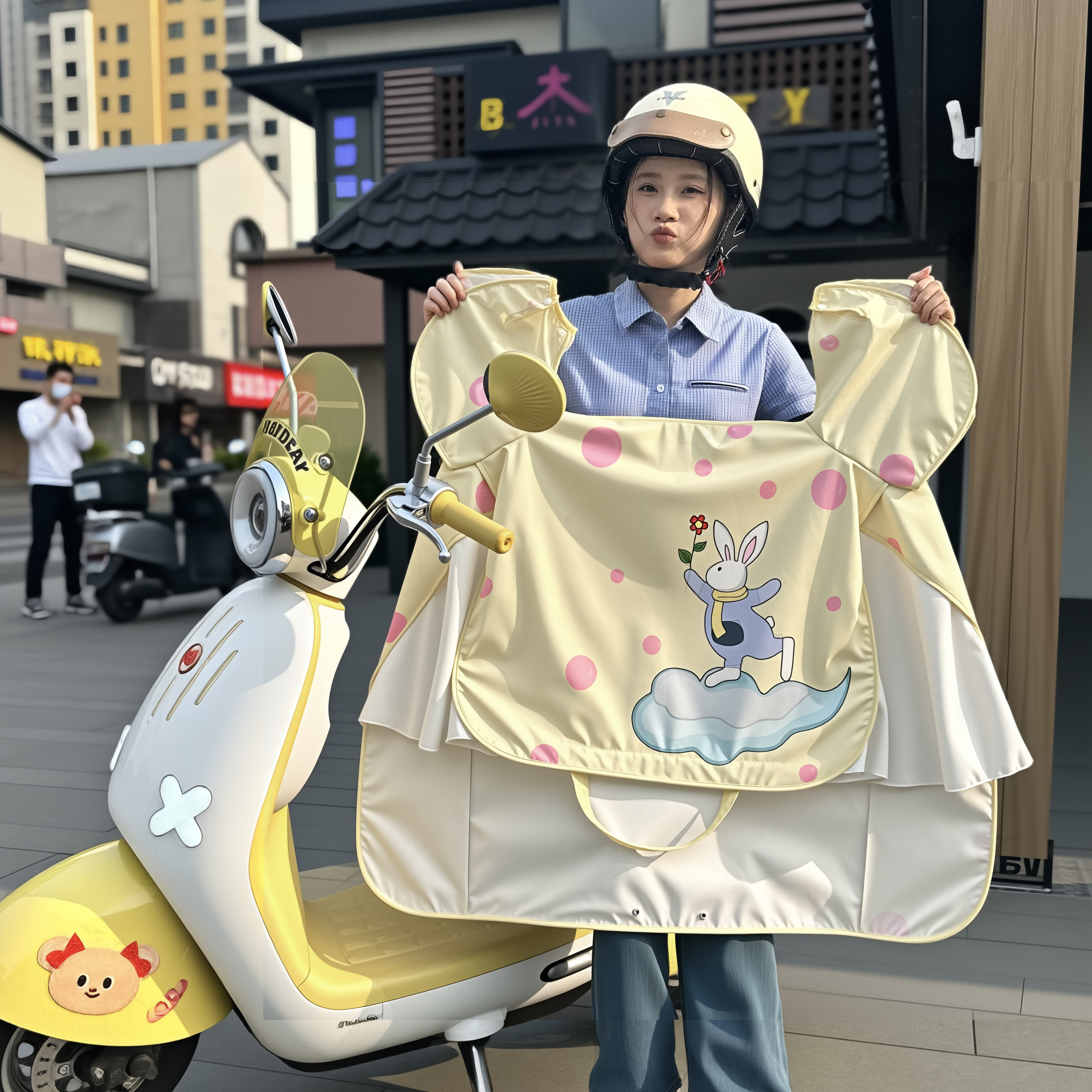 驴伴防晒挡风被防紫外线电动车夏季冰丝透气防水电动车加厚防风罩