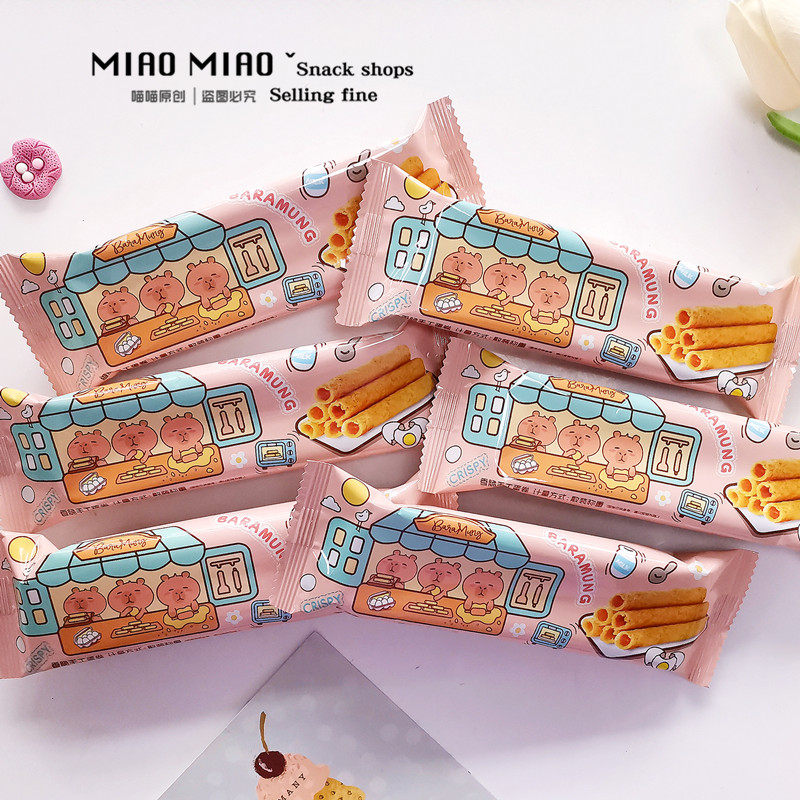 卡皮巴拉香脆手工蛋卷散装宝宝宴儿童生日宴会宴请伴手礼搭配回礼
