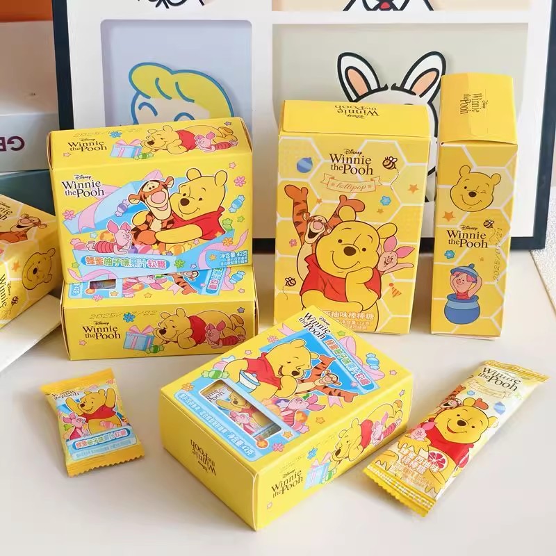 滨崎维尼熊42克蜂蜜柚子味果汁软糖32克vc蜂蜜西柚味棒棒糖