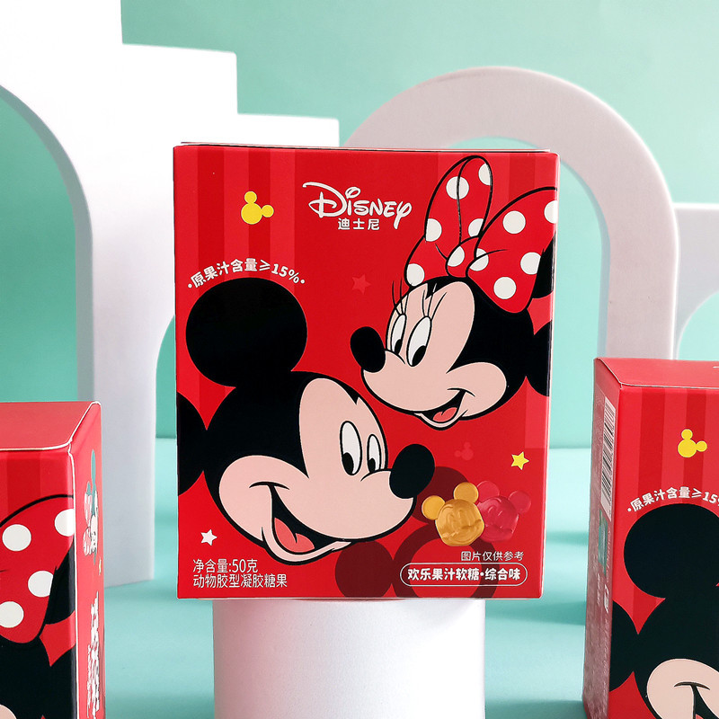 迪士尼欢乐果汁软糖综合味50克儿童生日宴会喜糖糖果喜铺喜回礼