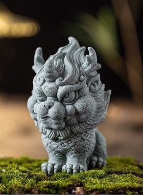 国潮风瑞兽麒麟茶宠茶玩摆件可养家居客厅茶桌茶台造景装饰送礼品