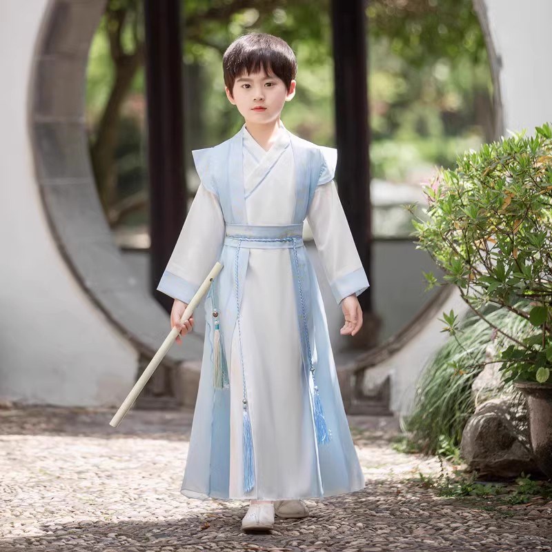 汉服男童夏款2024新款儿童古装男孩中国风夏装古风武侠客唐装夏季