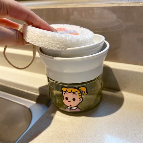 厨房洗洁精按压器气泡按压瓶洗涤剂分装瓶大容量收纳瓶起泡器可爱