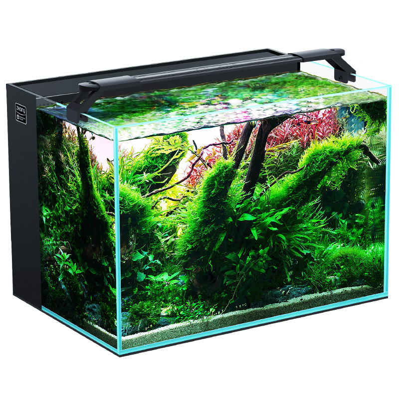 方小章背滤超白鱼缸桌面水草缸原生小型家用自循环全套生态玻璃缸