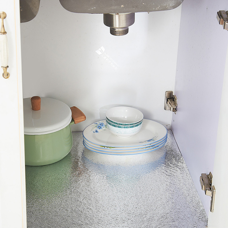 橱柜垫纸自粘瓷砖防水防潮垫衣柜抽屉垫厨房防油贴纸铝箔纸锡箔纸