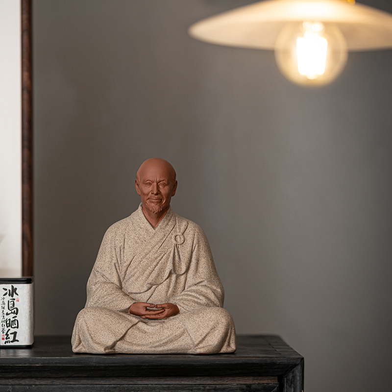 久造陶瓷弘一法师人物摆件新中式禅意四大高僧家居桌面装饰工艺品