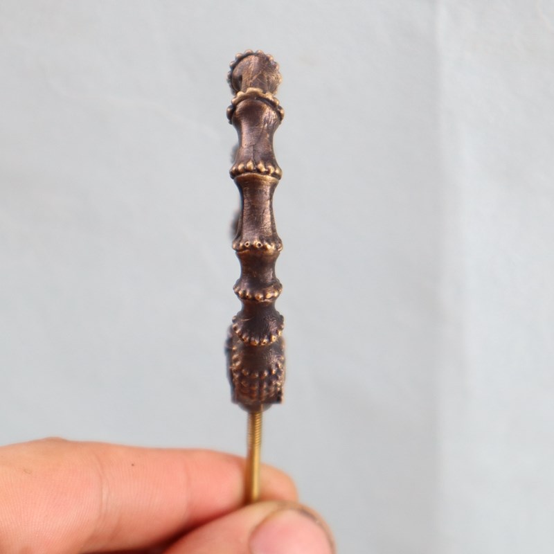 竹鸟笼挂钩钩子纯铜画眉百灵八哥手工挂钩做旧提手川笼黄铜配件