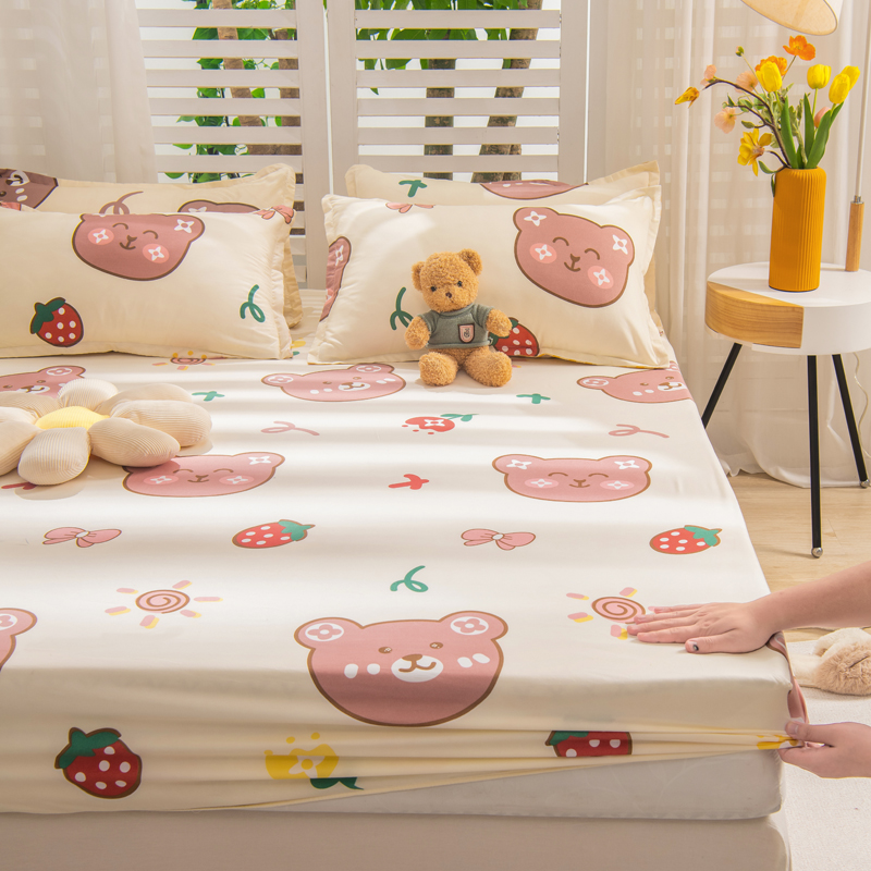 床笠单件冬款全包床罩席梦思床垫防尘保护罩磨毛床套纯水洗棉床单