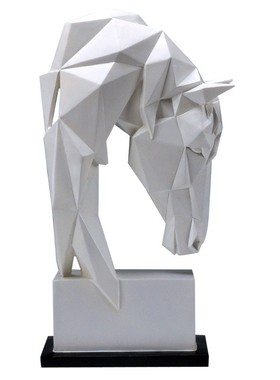 几何体美术素描静物绘画拍摄影陈列切面几何马头像摆件家居工艺品