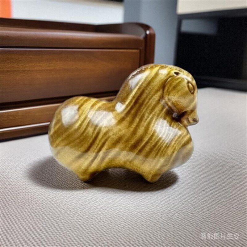 天然枯木老料金丝楠木满水波纹唐马生肖马实木手把件摆挂件工艺品