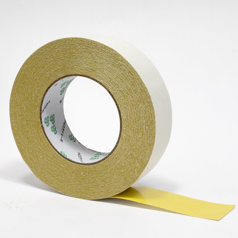浮休黄油双面胶带超薄强力黄色双面胶高粘黄胶绣花双面胶办公固定