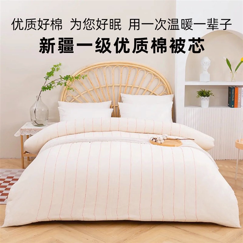 4斤新疆手工棉被棉絮被子加厚保暖冬被芯全棉春秋被棉絮垫被褥子