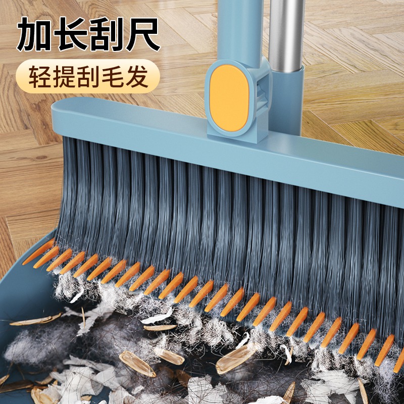 新疆包邮哥扫把套装簸箕组合家用扫地笤扫帚神器刮水垃圾铲不粘头
