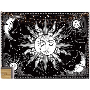 十二星座暗黑系列挂布客厅房间墙壁装 饰挂毯卧室直播背景布大墙布