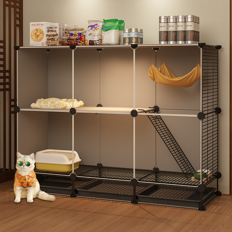 猫笼家用狗笼室内小型犬户外大型不占地一体式猫窝全景猫别墅厕所