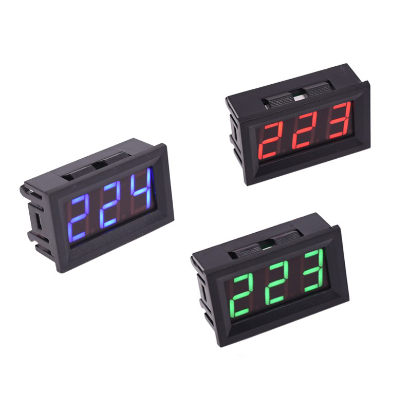 LED数显两线数字二线交流电压表头AC220V市电100V-380V-500V