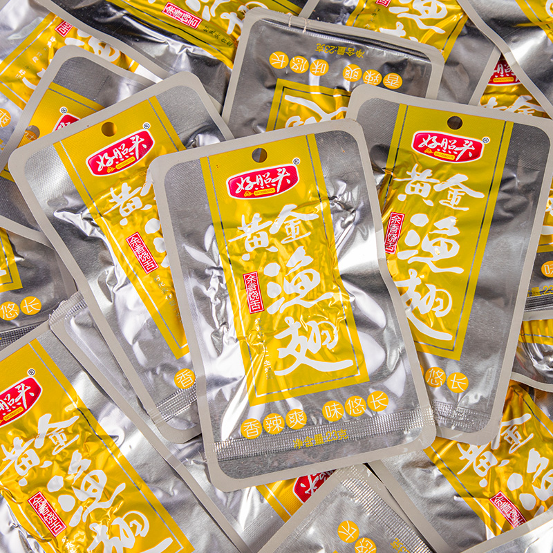 好照头黄金渔翅40包小包装鱼翅鱼刺湖南特产好兆头辣鱼排零食小吃