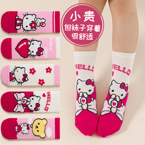 儿童袜子中筒卡通可爱女童袜