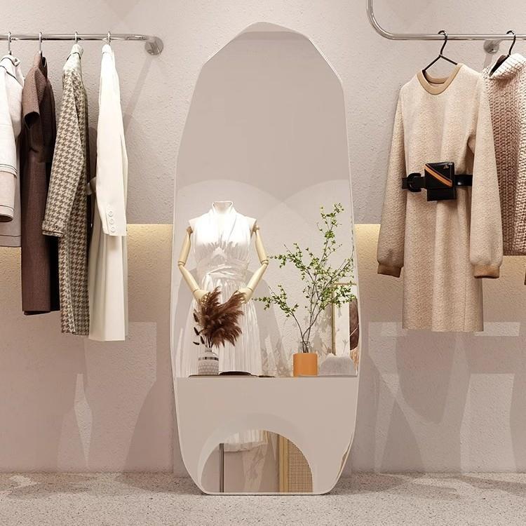 服装店显瘦镜子全身穿衣镜异形不规则落地镜美颜直播间试衣镜家用
