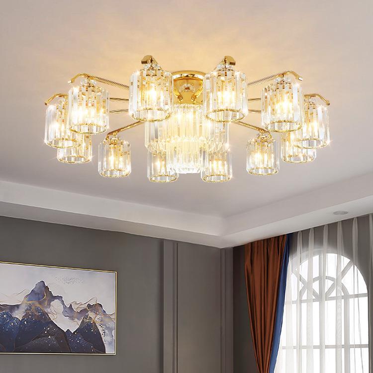 轻奢客厅灯水晶吊灯2024年新款家用大厅主灯奢华大气餐厅卧室灯具