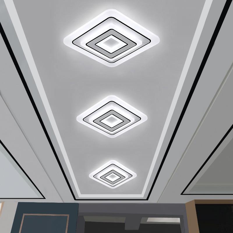 简约过道灯走廊灯LED天花吸顶灯入户玄关门厅阳台圆形灯筒灯明装