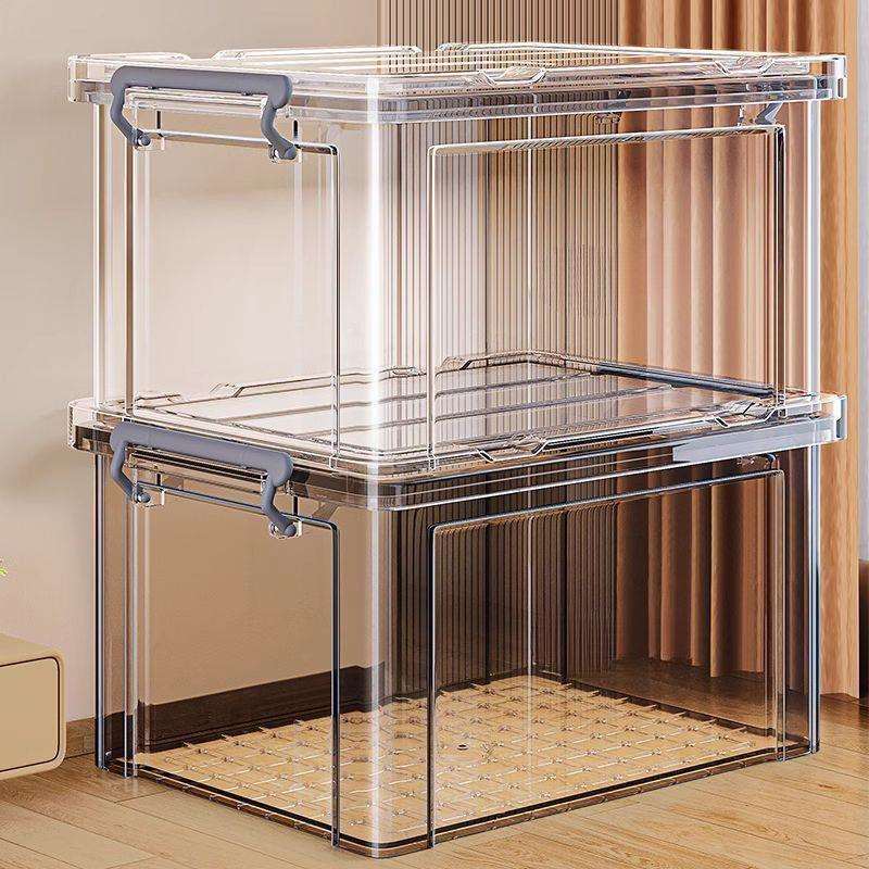 【1890人收藏】透明收纳箱家用大容量衣服玩具被子储物箱工业风杂