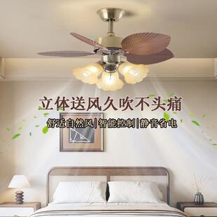复古风ABS材质扇叶吊扇灯静音舒适给与客厅 卧室餐厅卧室氛围神器