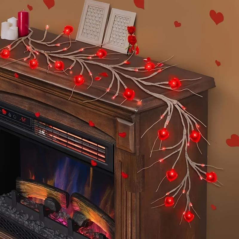 跨境LED爱心滕蔓灯室内房间场景活动布置装饰灯家居节日氛围彩灯