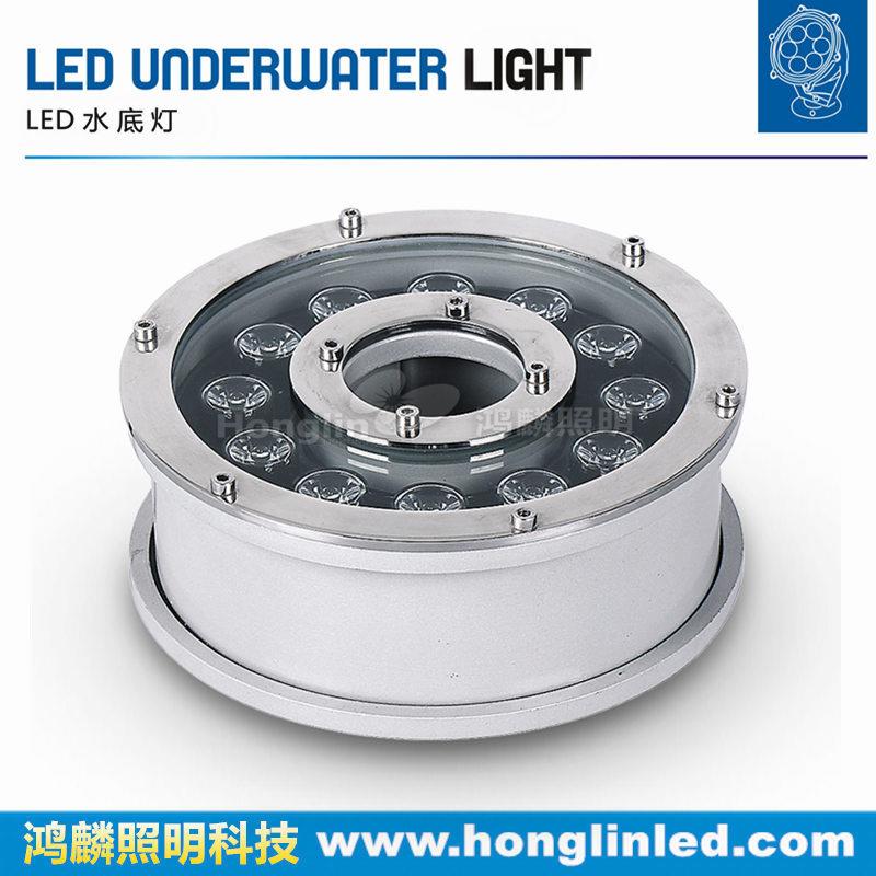 LED6W9W12W喷泉灯户外防水水底灯泳池单色七彩水池景观灯喷泉灯