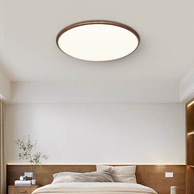 超薄卧室吸顶灯奶油风现代简约主卧灯全光谱护眼过道走廊阳台灯