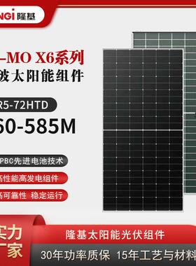 光伏板双玻Hi-MOX6LR5-72HTD560/565/0/5/580/585M