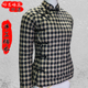 保暖弹力 吟龙鸣凤格子立领女士手工棉衣 修身 斜襟盘扣纯棉花填充