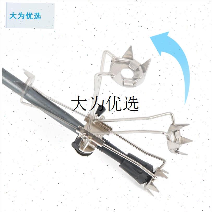 户外不锈钢登山杖冰爪雪地冰面防滑拐杖K配件爬山抓地手杖爪防滑,