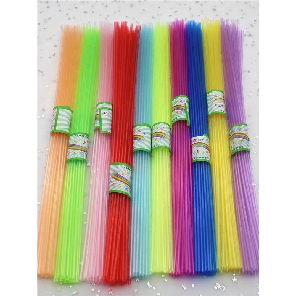 微夜光折星星塑料管五角星许愿瓶diy编玫瑰花手工叠幸运星吸管纸