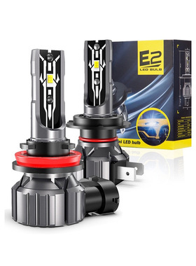 跨境爆款E2 LED车灯直插式汽车LED前灯H4 H79005汽车LED大灯
