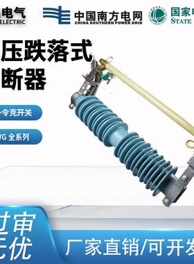 鸿逸高压跌落式熔断器PRWG1-35KV/200A户外防风型熔断器令克熔管