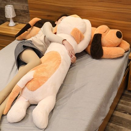 女生睡觉大型抱枕趴趴狗公v仔娃娃可爱毛绒玩具男女款睡觉抱枕床