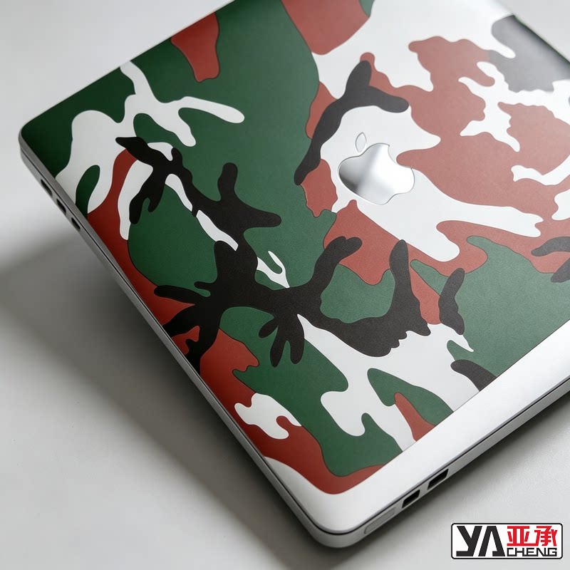 适用于苹果Apple笔记本贴纸迷彩装饰贴炫彩电脑外壳定制专用贴膜