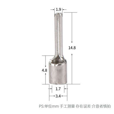 紫铜焊口PTN1.25-10 TZ型针形裸端头冷压实心插针接线端子一千只