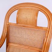 工厂直销靠背椅老人单人真藤老式 藤编家用护腰休闲藤椅喝茶滕腾椅